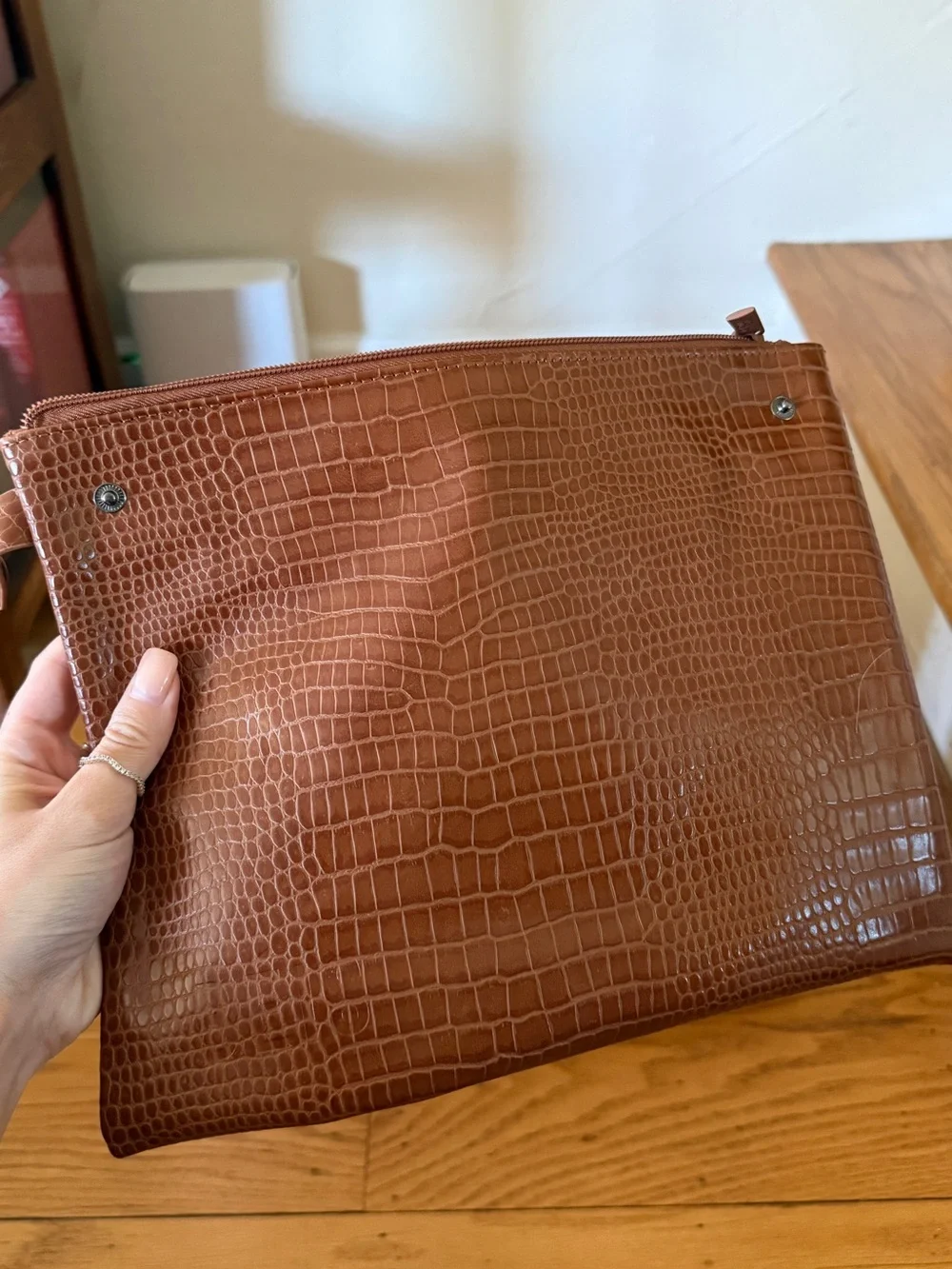 NWT BEIS | The Work Tote | Maple Croc - Picture 7 of 12